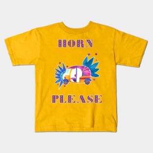 Horn Please groovy rickshaw Kids T-Shirt